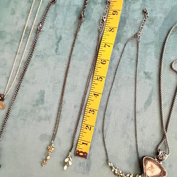 Michael Michaud Botanical Necklace - 16"-17" - Brass / Pink Pearl Pendant - EUC - Picture 5 of 6